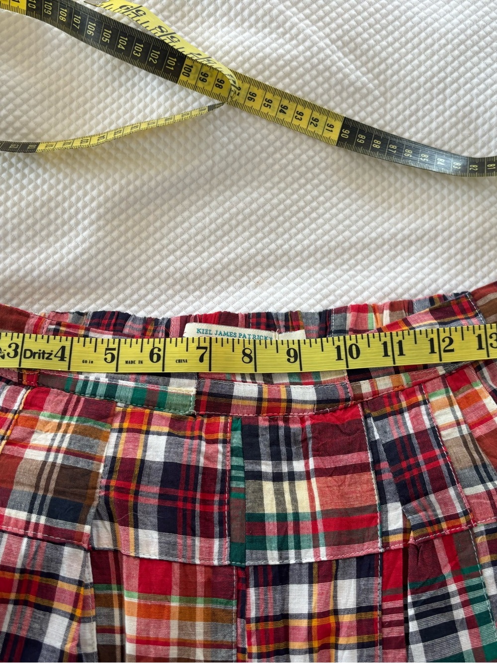 Kiel James Patrick Bristol patch madras short size 6 - Picture 5 of 5